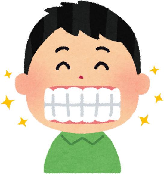 Illustration of a Boy with Perfect Teeth and Braces